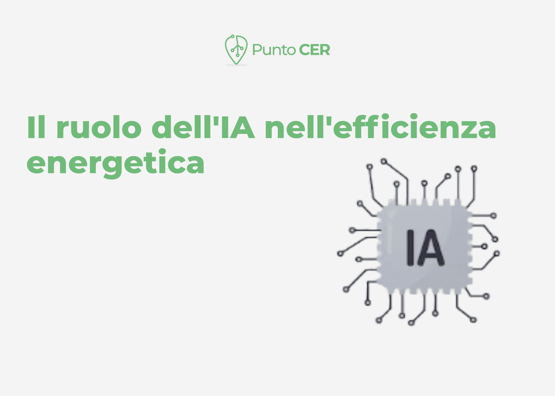 Il ruolo dell’Intelligenza Artificiale nell’efficienza energetica