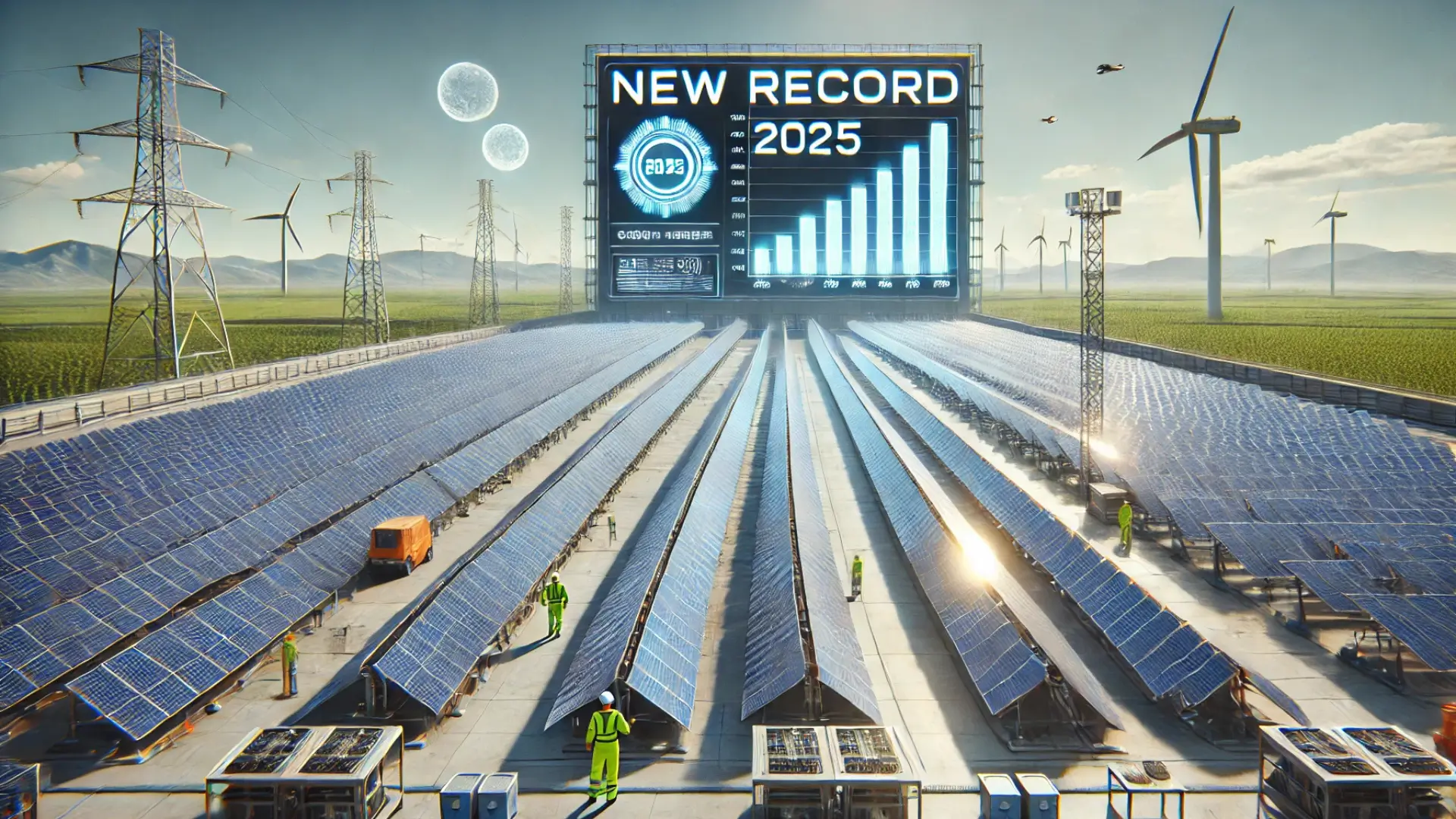 Nuovo record fotovoltaico Immagine generata da AI